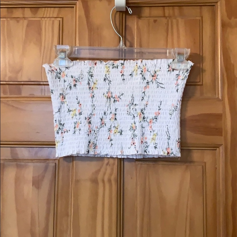 Floral cropped tube top